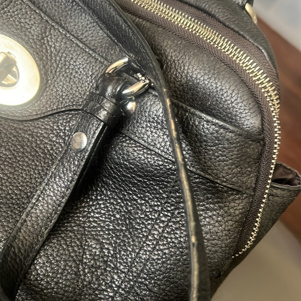 COACH Penelope Black Pebble Leather Shoulder Handbag - Picture 13 of 17